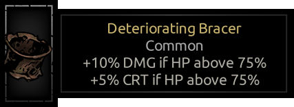 Deteriorating Bracer