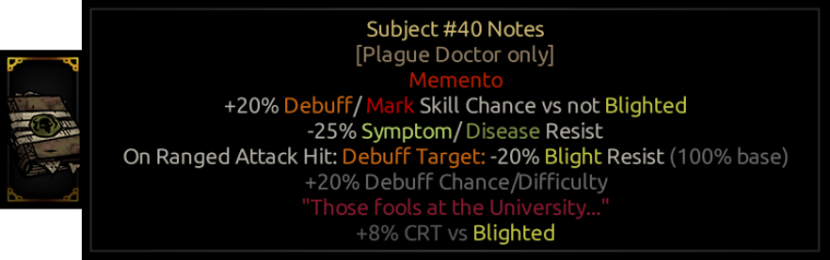 Subject #40 Notes